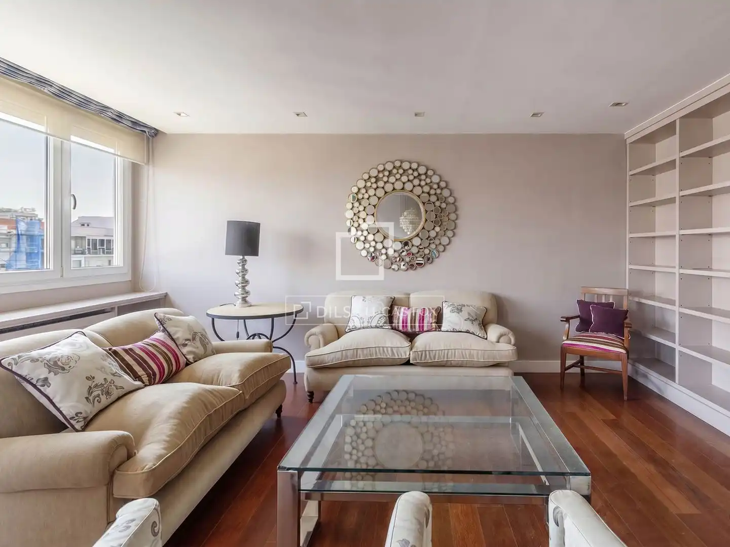Wohnzimmer von Dachboden zur Miete in Madrid mit Klimaanlage, Heizung und Parkett
