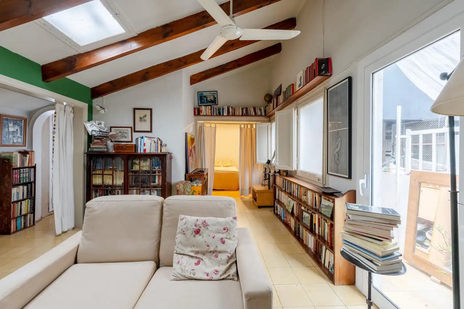 Sala de estar de Ático en venta en Barcelona con Terraza y Trastero