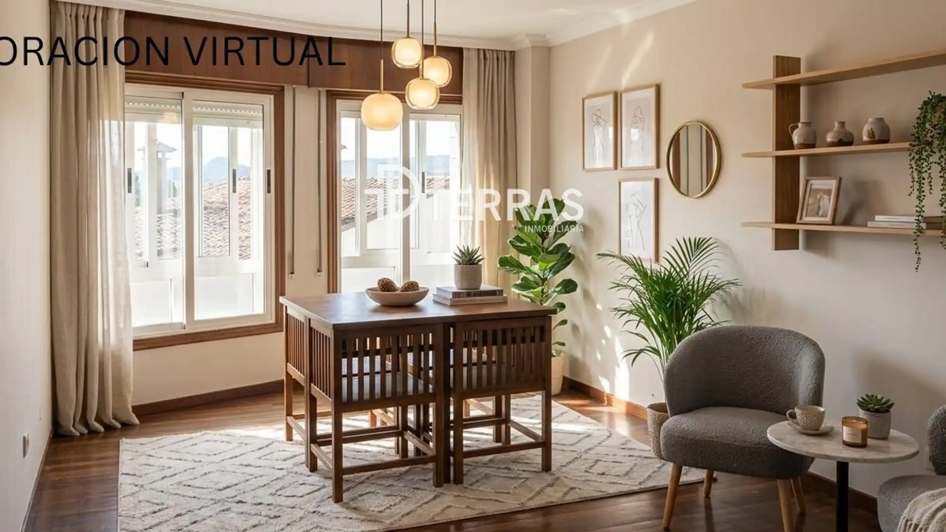 Comedor de Dúplex en venta en Pontevedra Capital  con Calefacción, Parquet y Trastero