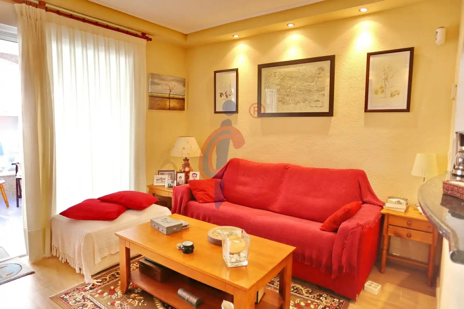 Sala de estar de Apartamento en venta en Guardamar del Segura con Aire acondicionado, Calefacción y Parquet