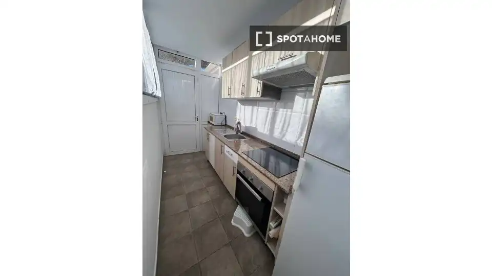 Cocina de Apartamento para compartir en San Bartolomé con Aire acondicionado, Terraza y Amueblado