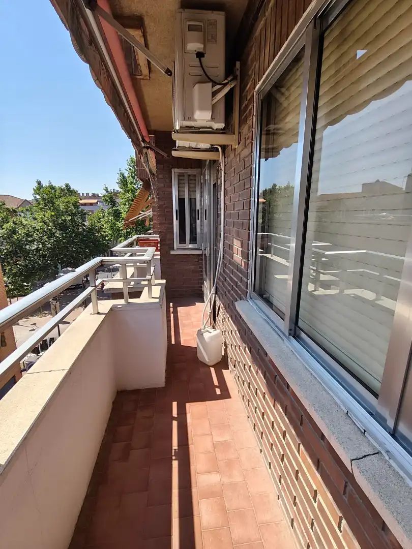 Balcony of Flat for rent in Getafe  with Air Conditioner, Heating and Parquet flooring