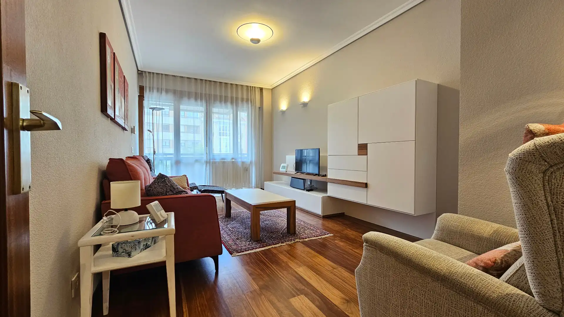 Sala de estar de Piso en venta en Sagunto / Sagunt con Calefacción, Parquet y Terraza