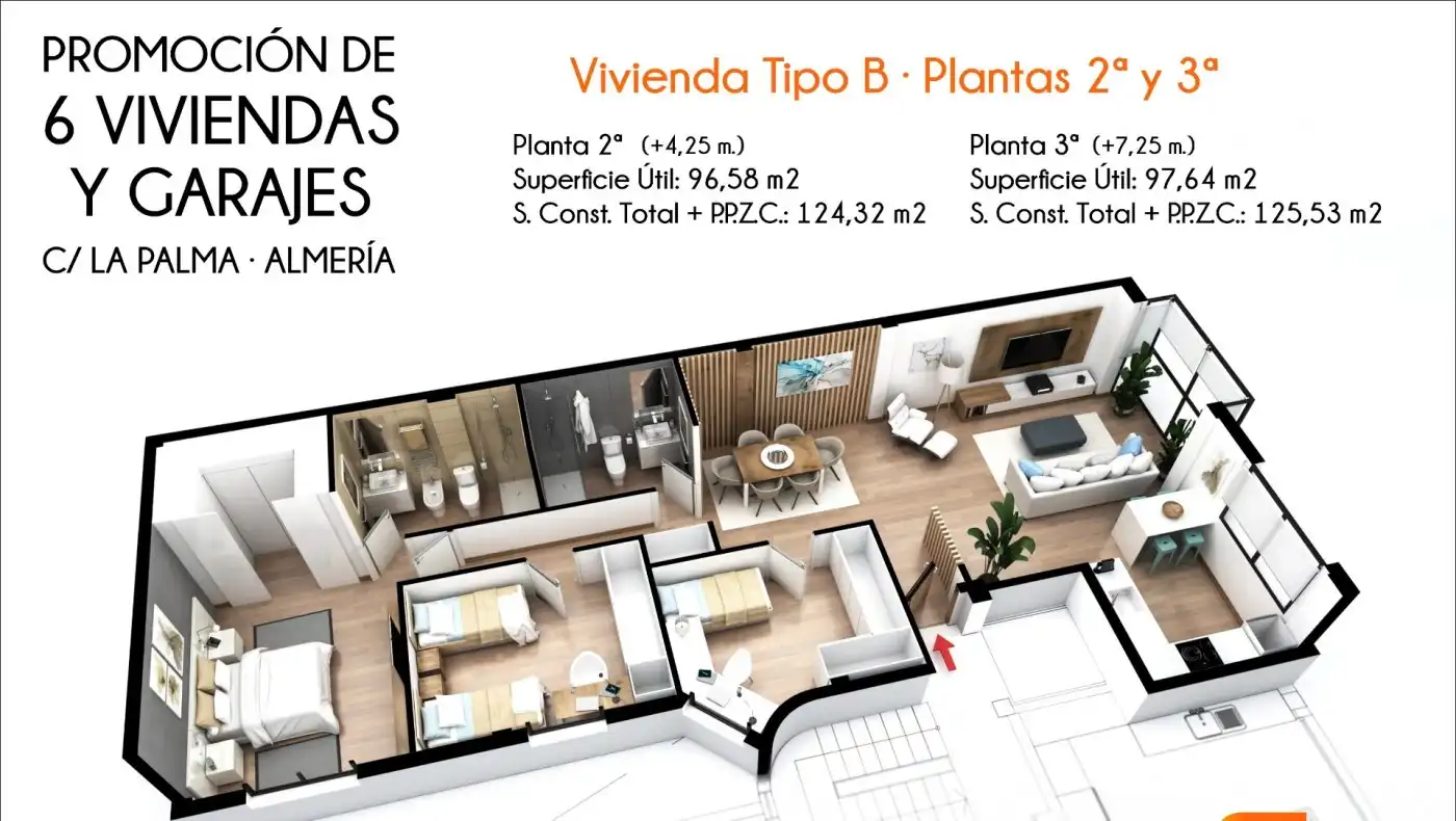 Piso en venta en Almería con Aire acondicionado y Calefacción