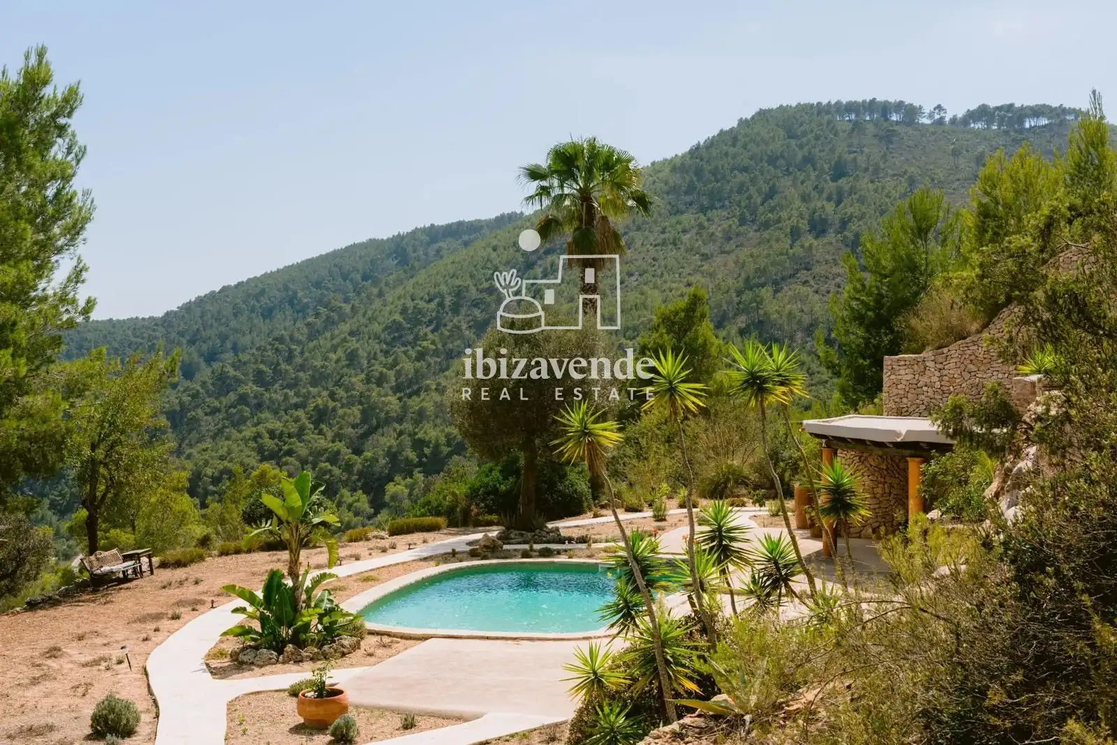 Garden of Houses for rent in Sant Joan de Labritja  with Air Conditioner, Terrace and Swimming Pool