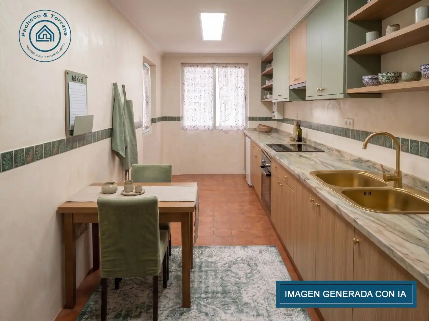 Kitchen of Flat for sale in Valencia  with Air Conditioner and Balcony