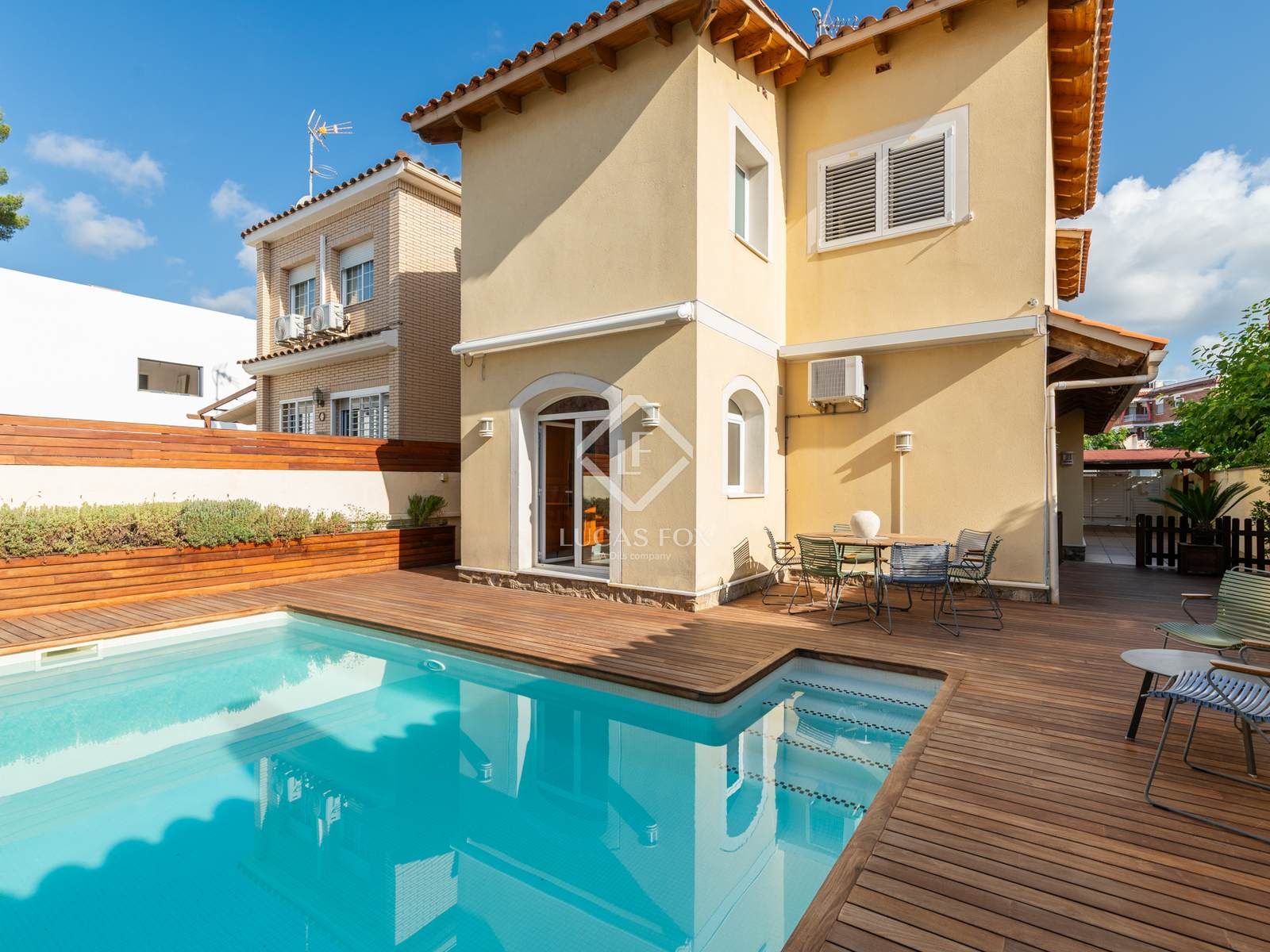 Swimming pool of House or chalet to rent in Castelldefels  with Air Conditioner, Private garden and Terrace