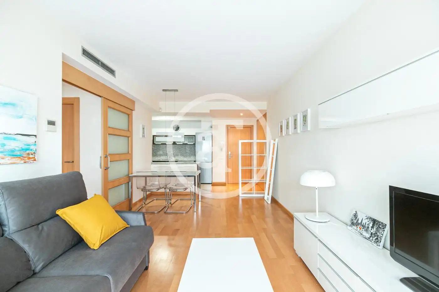 Sala de estar de Piso de alquiler en Sant Adrià de Besòs con Aire acondicionado, Calefacción y Amueblado