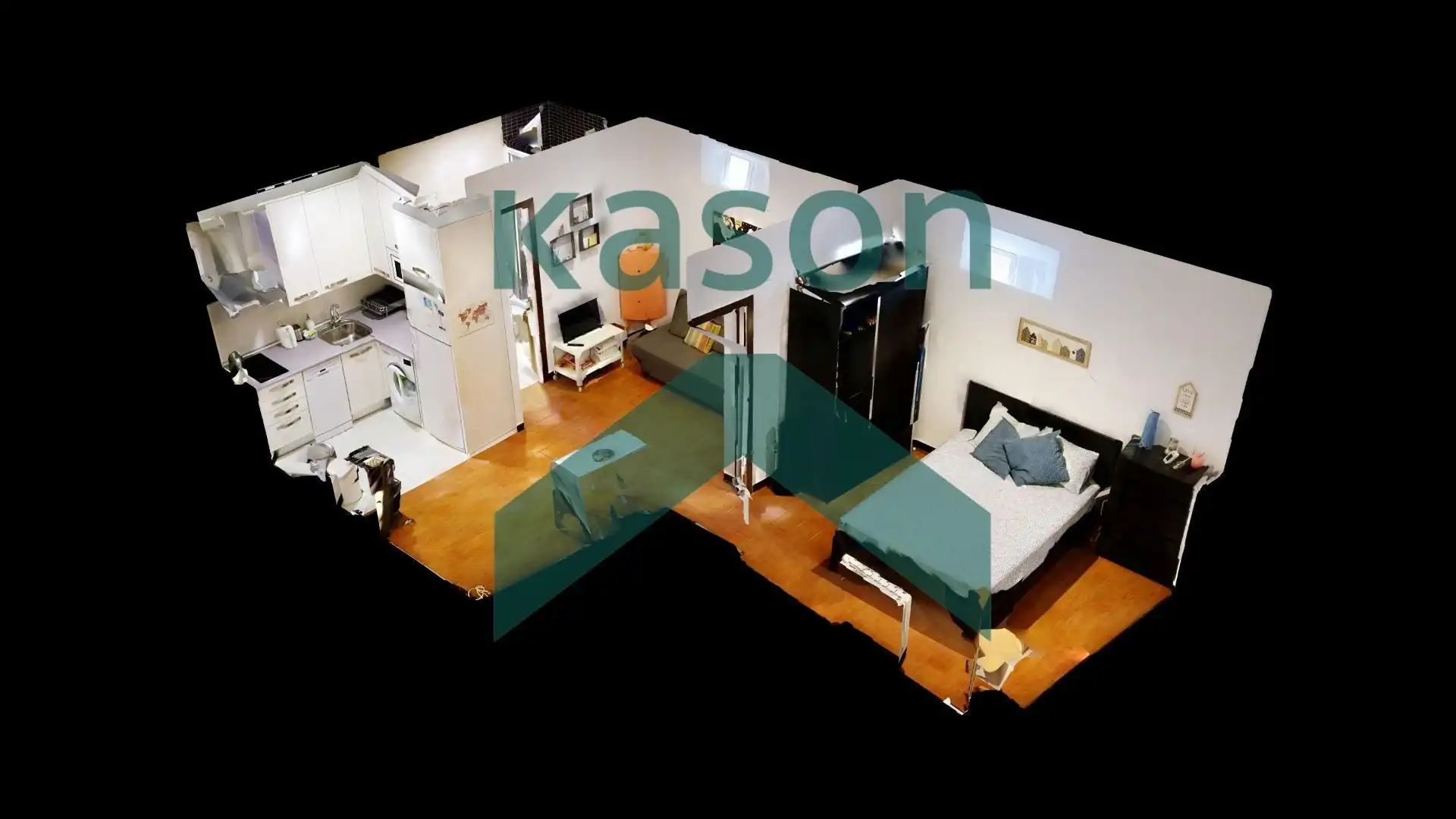Dormitori de Apartament de lloguer en Madrid amb Calefacció i Moblat