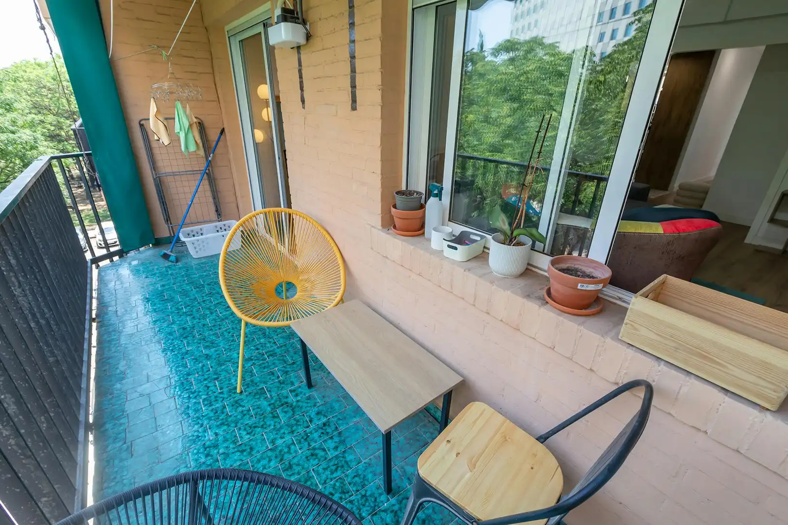Balcony of Flat for rent in Valencia  with Air Conditioner, Heating and Furnished