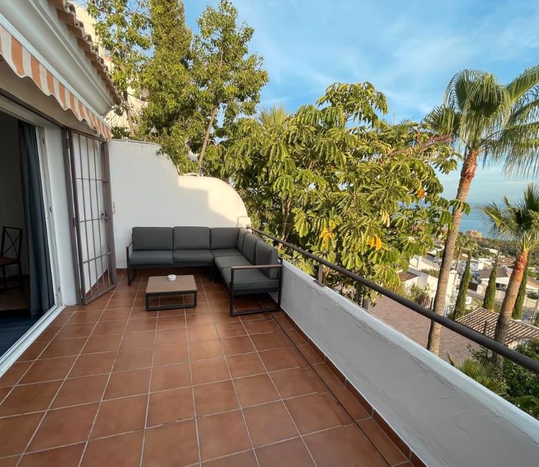 Terraza de Piso de alquiler en Benalmádena con Terraza, Amueblado y Horno