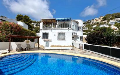 Exterior view of House or chalet for sale in Moraira  with Air Conditioner, Terrace and Swimming Pool