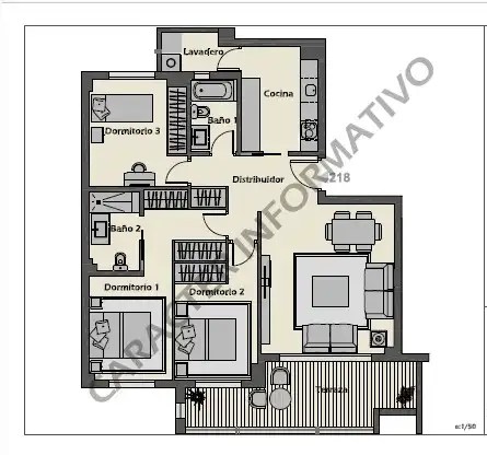 Wohnung mit Terrasse zum Verkauf in Calle 02C Nva Andaluc 1E, imagen 18