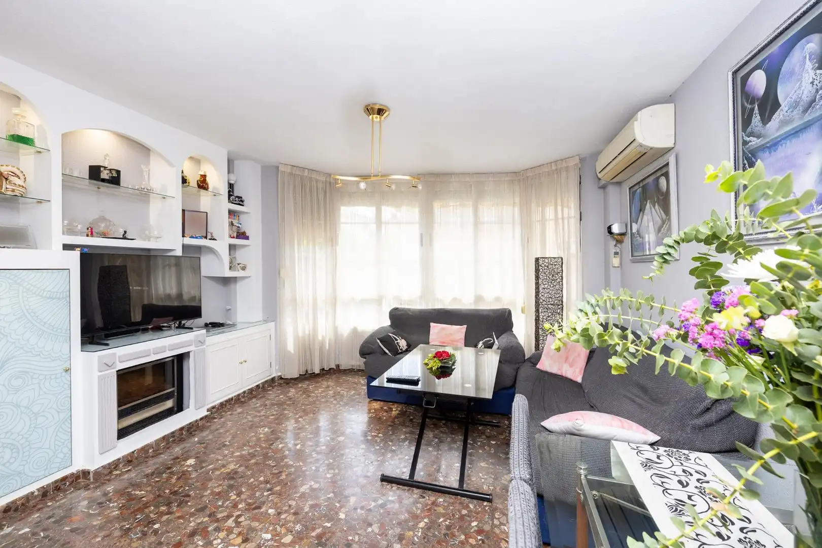 Sala d'estar de Casa adosada en venda en Maracena amb Aire condicionat i Calefacció