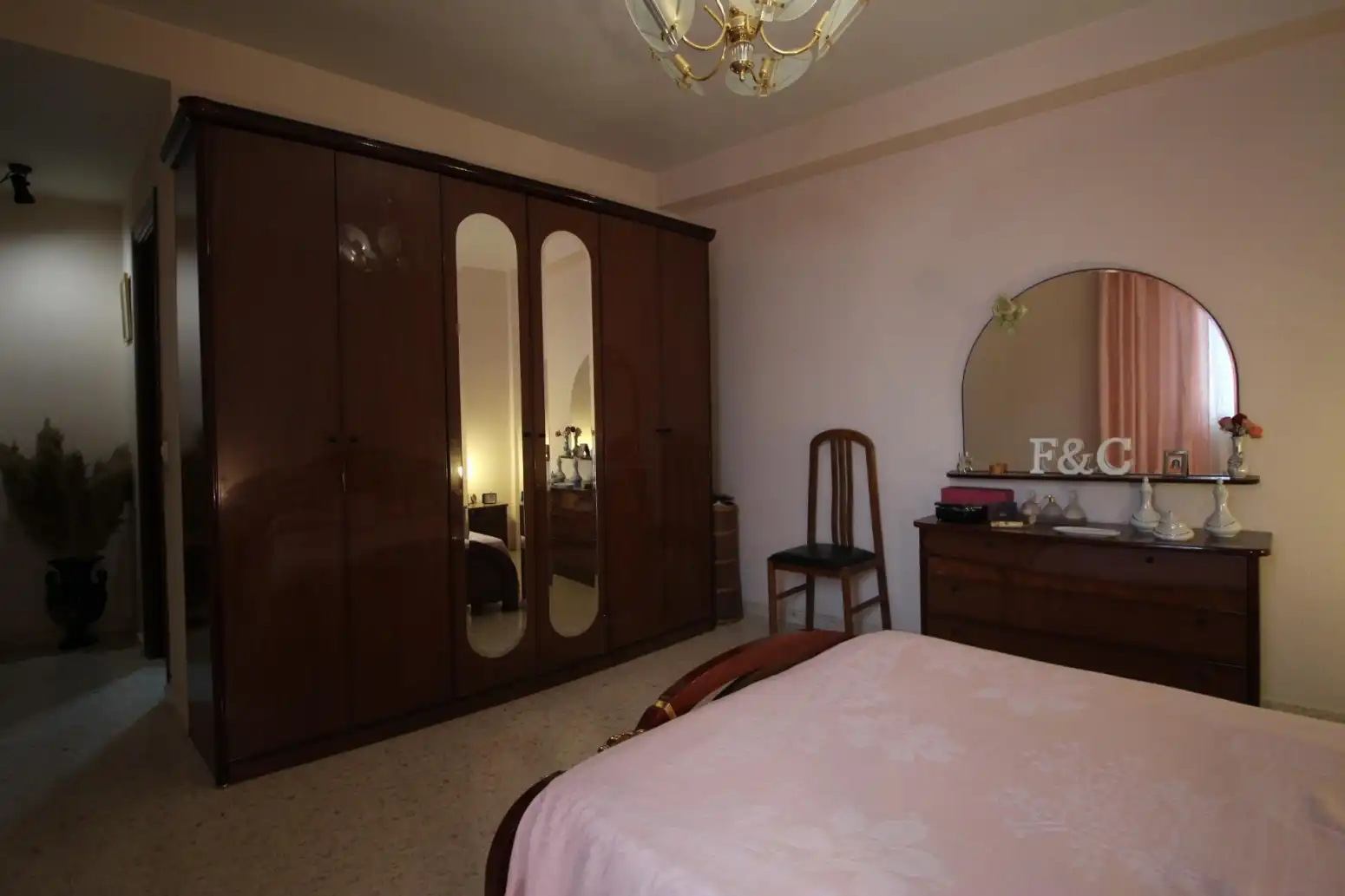 Schlafzimmer von Wohnung zum Verkauf in Montijo mit Klimaanlage, Heizung und Parkett