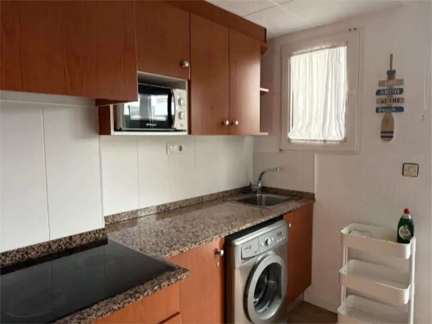 Cuina de Apartament de lloguer en Peñíscola / Peníscola amb Aire condicionat, Jardí privat i Parquet