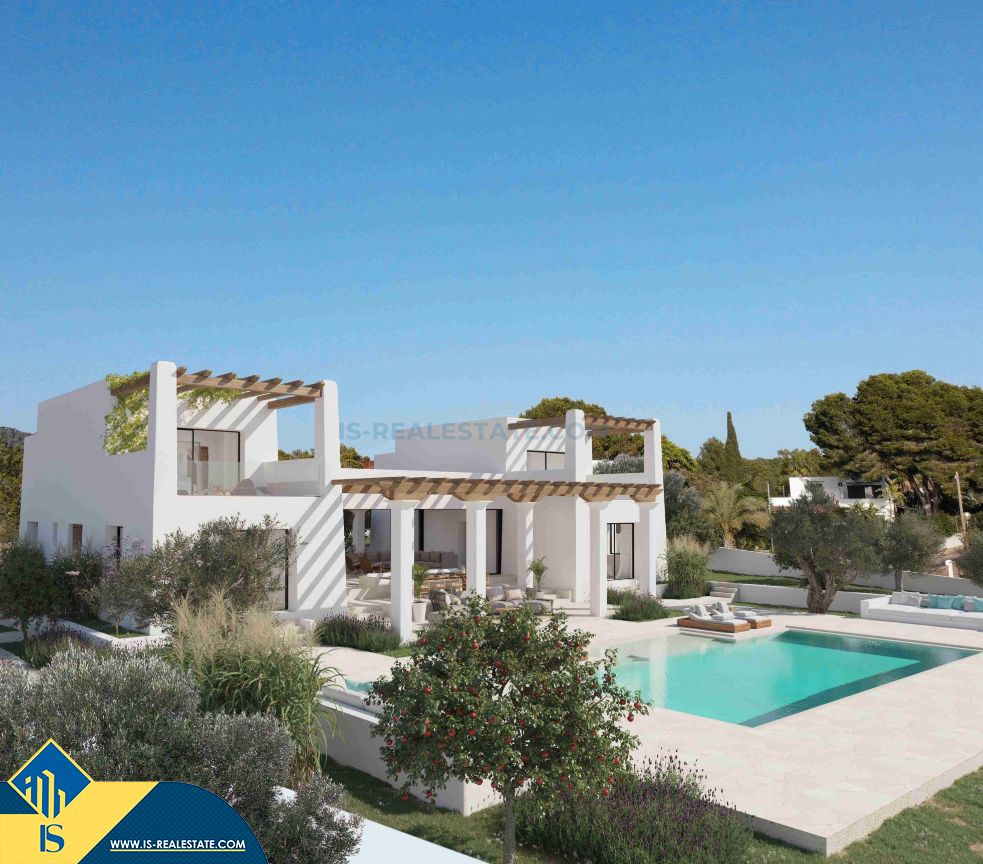 Exterior view of House or chalet for sale in Santa Eulària des Riu  with Terrace and Swimming Pool