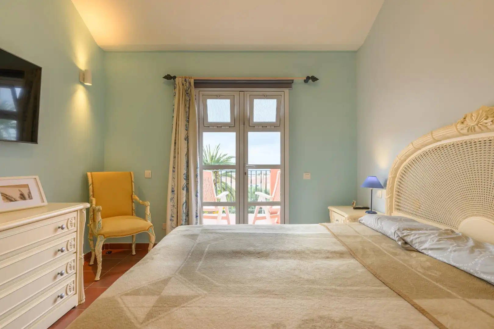 Schlafzimmer von Einfamilien-Reihenhaus zur Miete in San Bartolomé de Tirajana mit Klimaanlage, Privatgarten und Terrasse