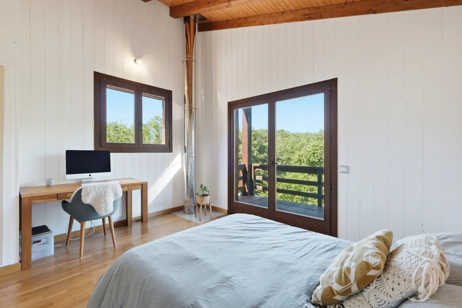 Schlafzimmer von Haus oder Chalet zum Verkauf in Vidreres mit Klimaanlage, Heizung und Privatgarten