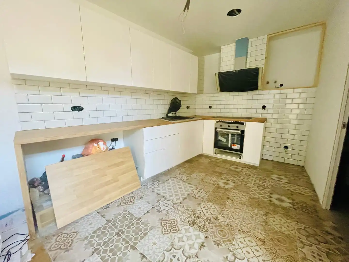 Küche von Maisonette zum Verkauf in Badalona mit Klimaanlage, Parkett und Abstellraum