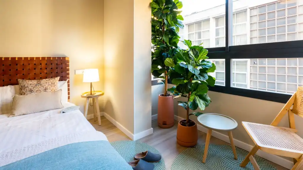 Habitación de Apartamento de alquiler en  Palma de Mallorca con Aire acondicionado, Terraza y Amueblado