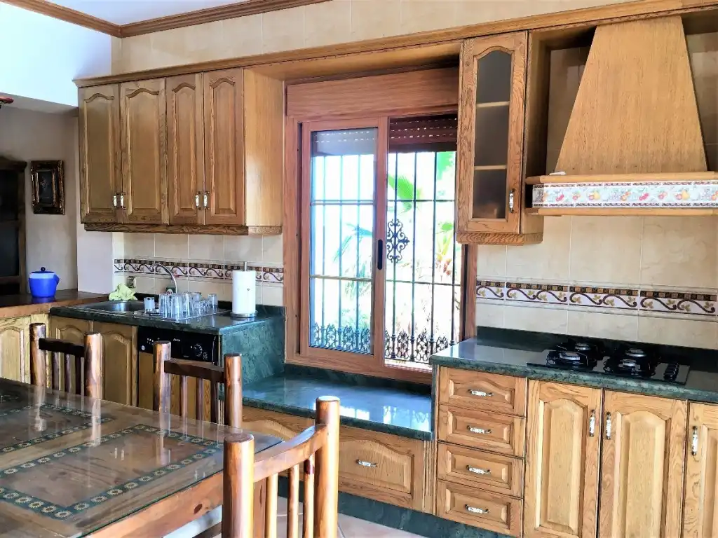 Cocina de Finca rústica en venta en Sedella con Calefacción, Terraza y Piscina