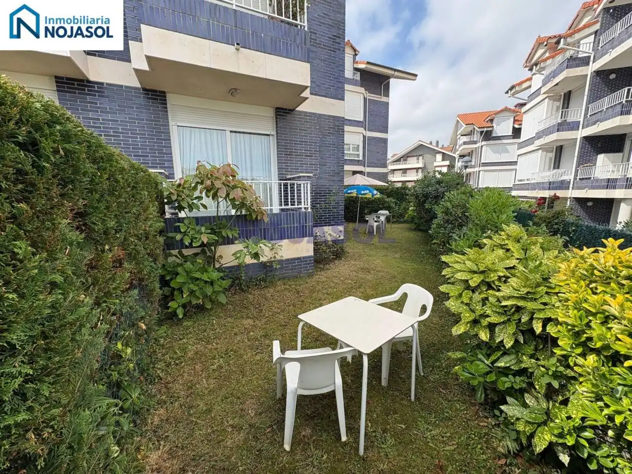 Terraza de Apartamento de alquiler en Noja con Calefacción, Jardín privado y Terraza