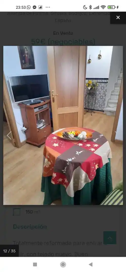 Sala d'estar de Pis en venda en Siruela, Badajoz
