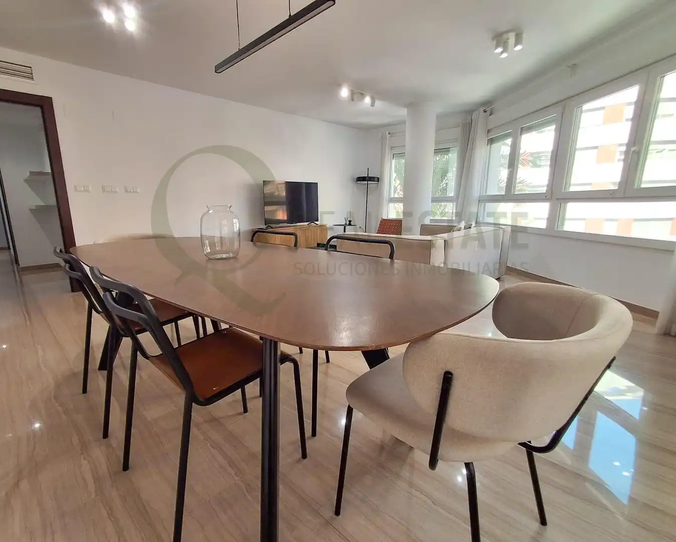 Dining room of Flat for rent in Alicante / Alacant  with Heating, Terrace and Furnished