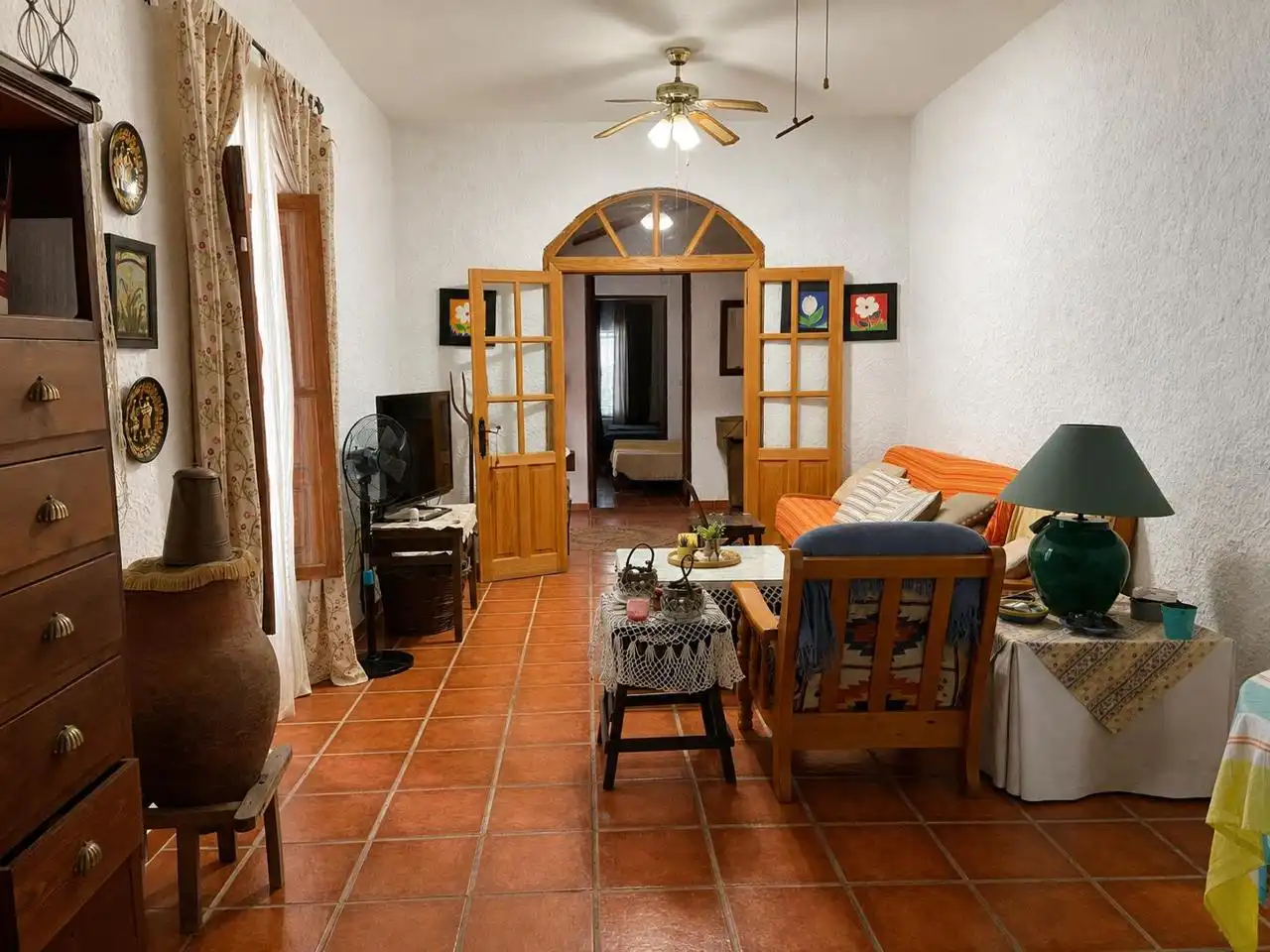Sala d'estar de Finca rústica en venda en Guareña amb Jardí privat, Terrassa i Piscina