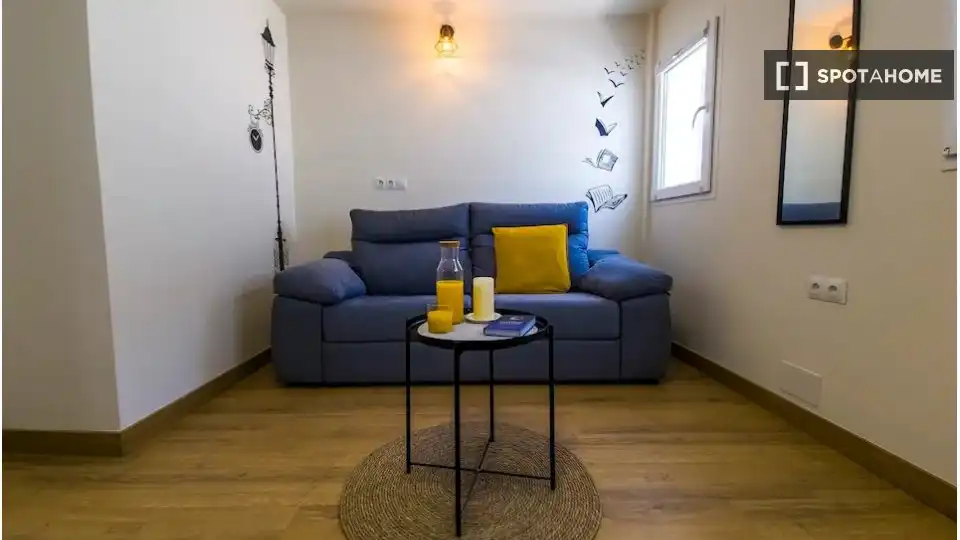 Wohnzimmer von Wohnungen zur untervermieten in Málaga mit Klimaanlage, Terrasse und Möbliert
