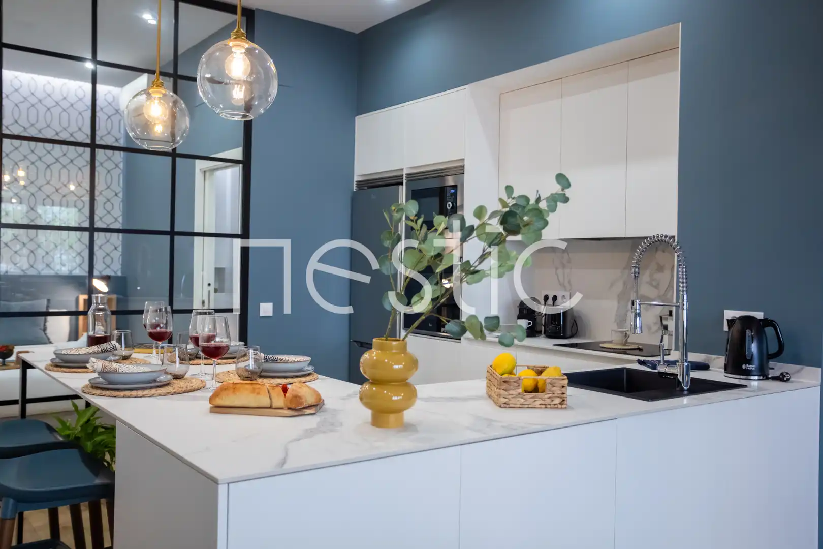 Cocina de Apartamento de alquiler en Madrid con Aire acondicionado, Calefacción y Amueblado