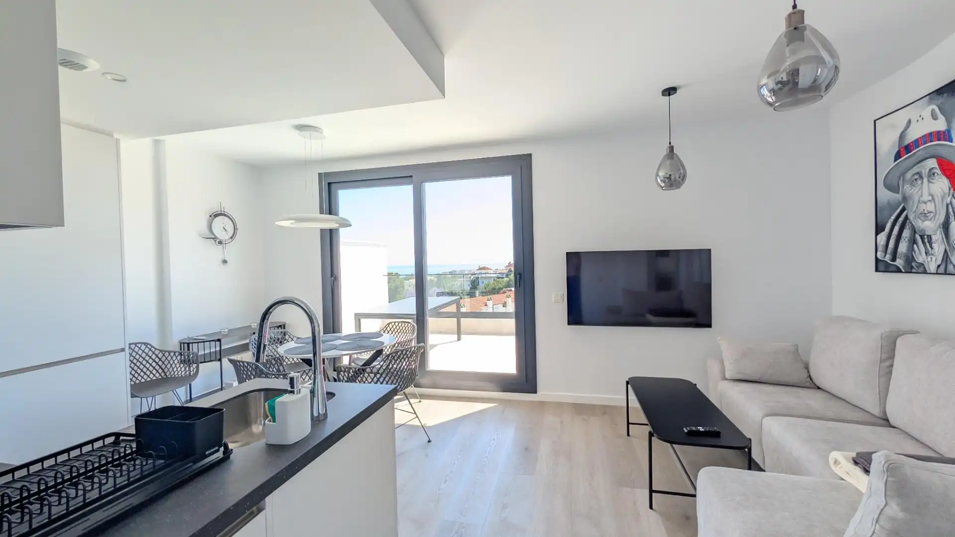 Sala de estar de Piso de alquiler en Torremolinos con Aire acondicionado, Calefacción y Terraza
