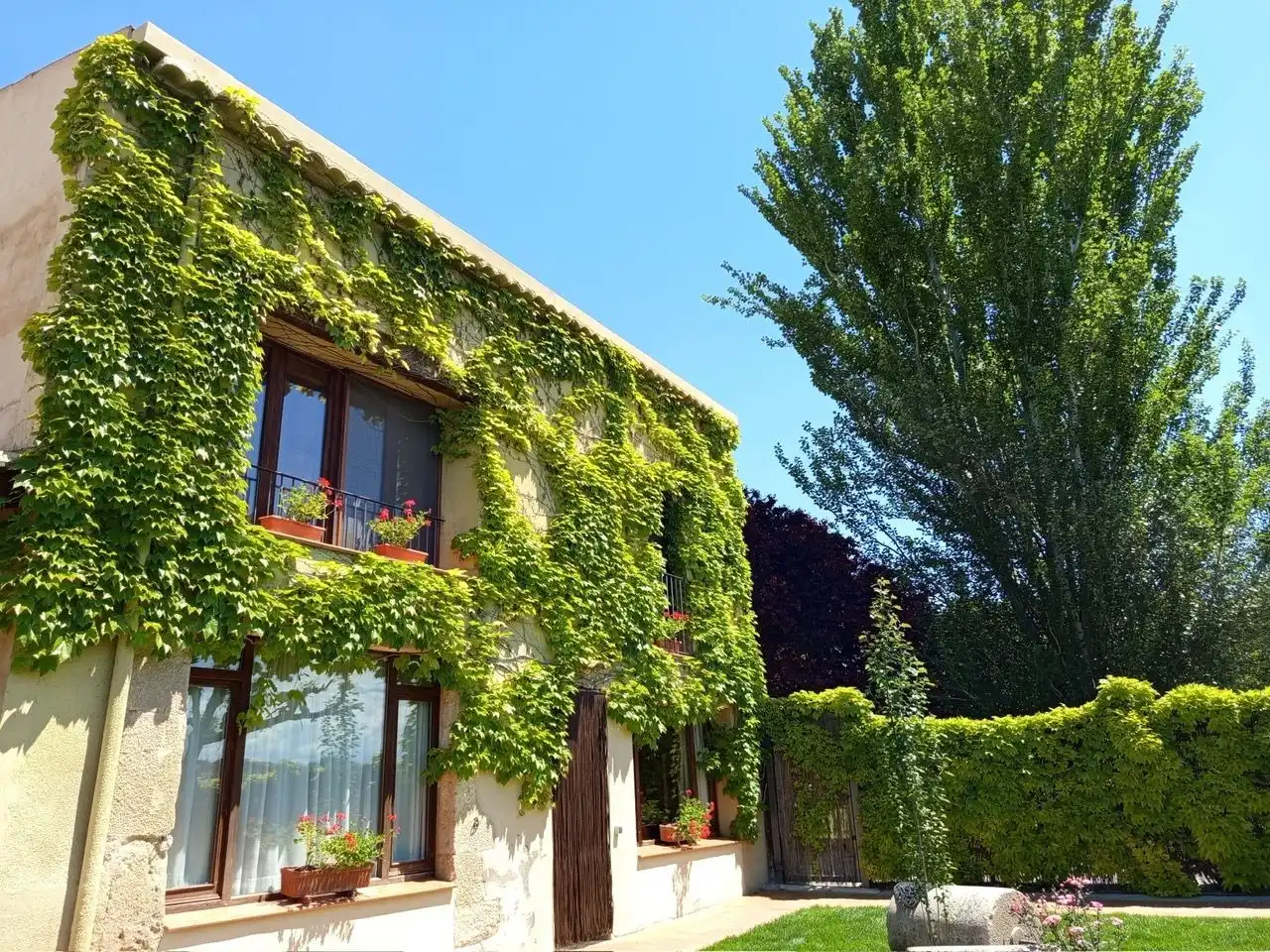 Vista exterior de Casa o xalet en venda en Vilanova de Bellpuig amb Calefacció, Jardí privat i Piscina