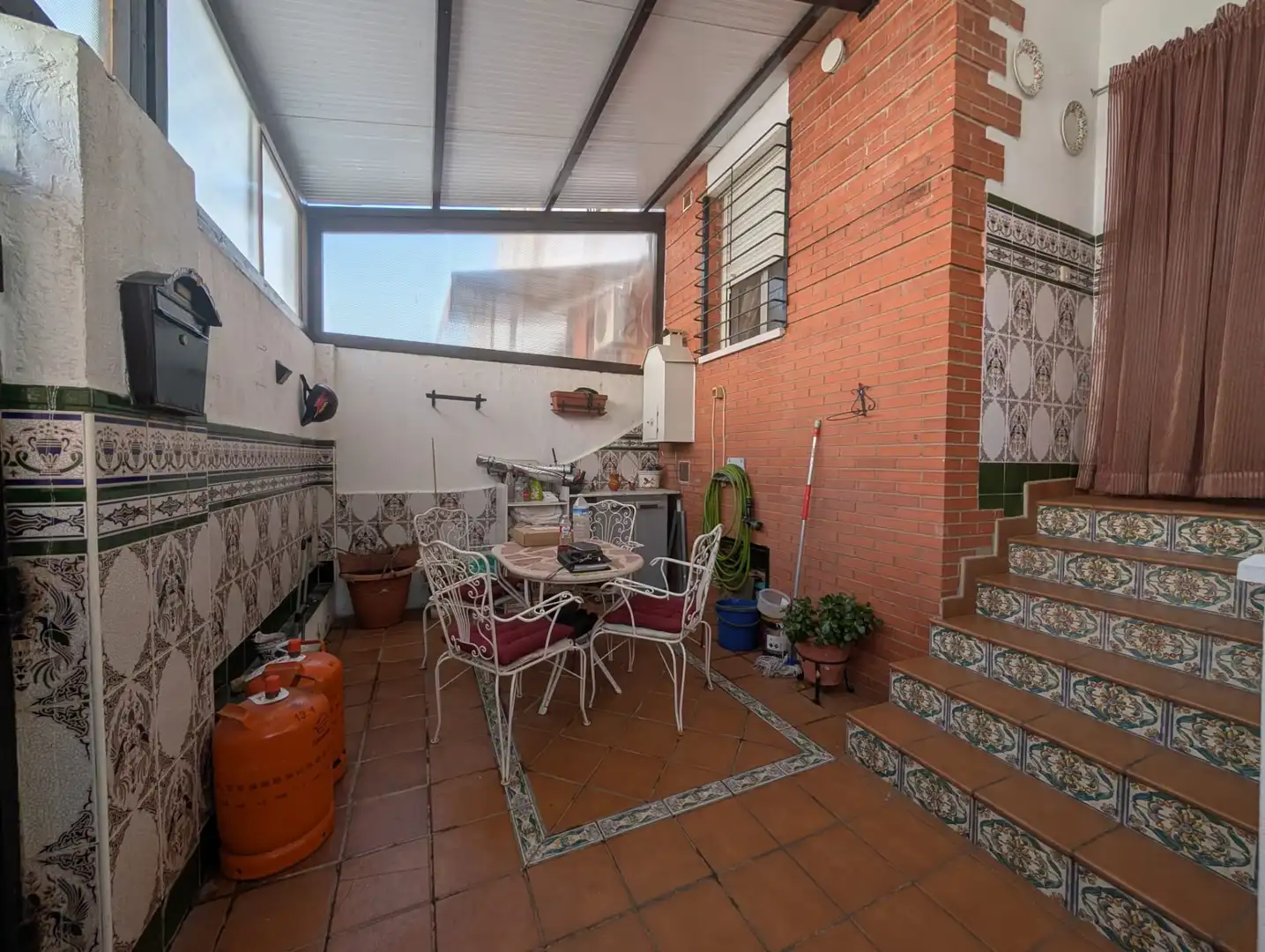 Terraza de Casa adosada en venta en Aljaraque con Aire acondicionado y Piscina comunitaria