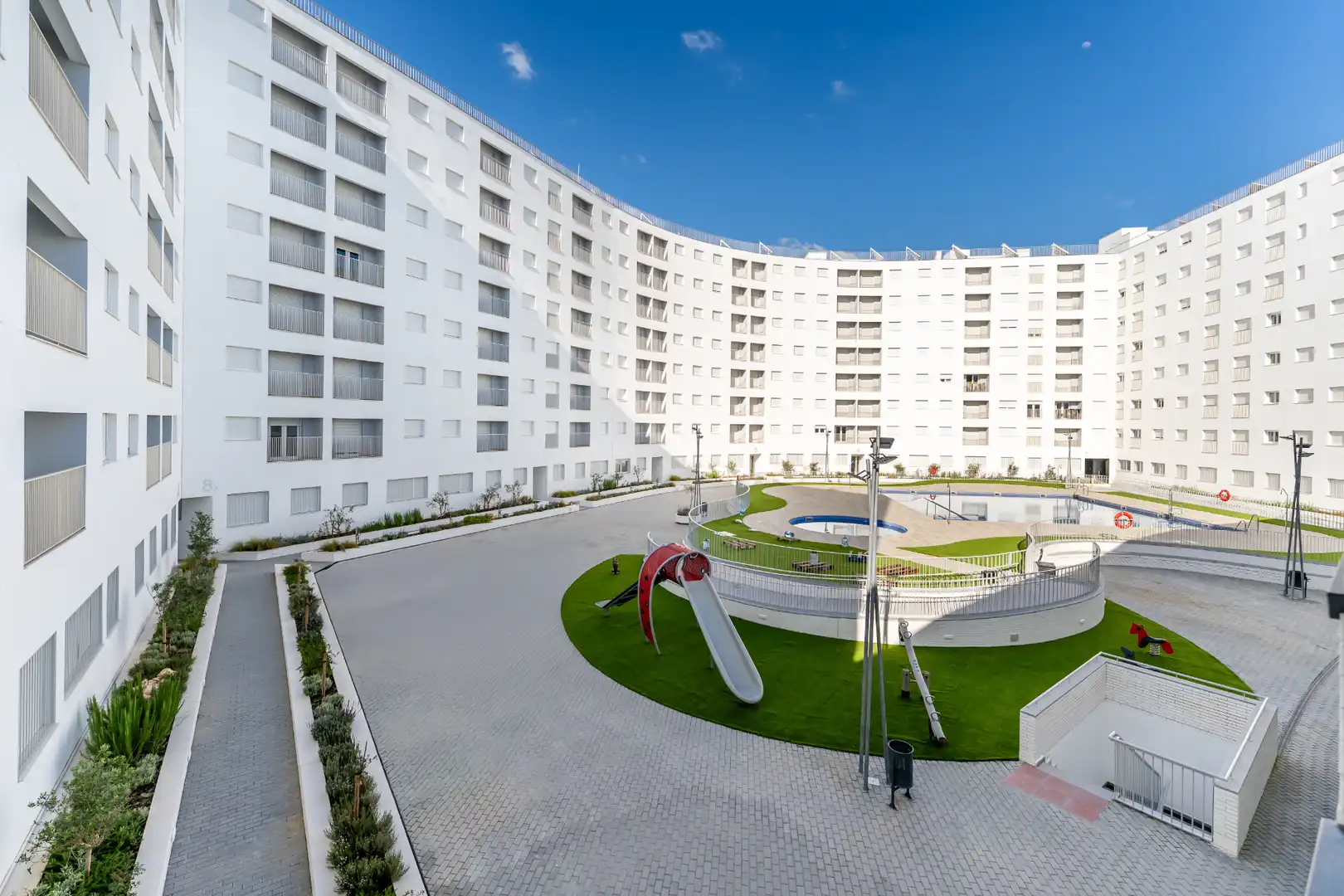 Vista exterior de Estudio de alquiler en Sevilla con Aire acondicionado, Calefacción y Amueblado