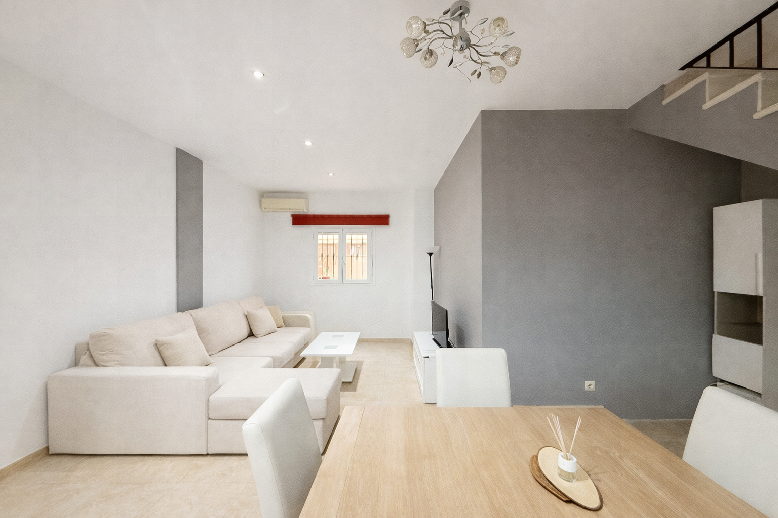 Wohnzimmer von Einfamilien-Reihenhaus zum Verkauf in Pulpí mit Terrasse und Möbliert