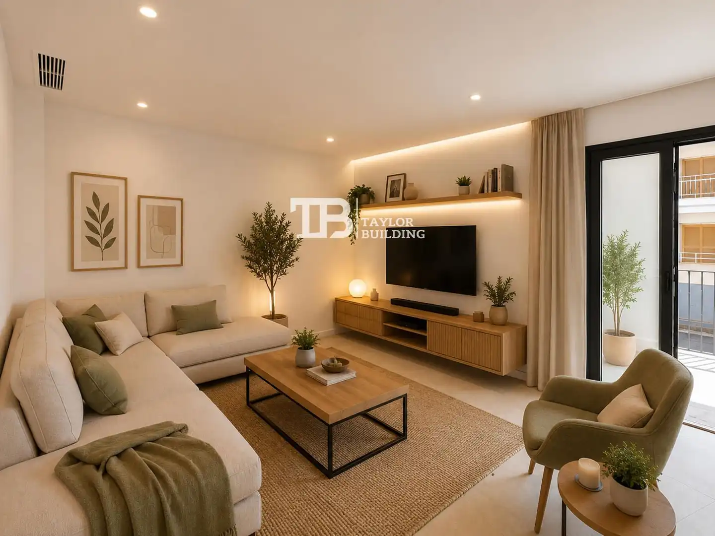 Sala de estar de Casa adosada en venta en Ses Salines con Aire acondicionado, Calefacción y Terraza