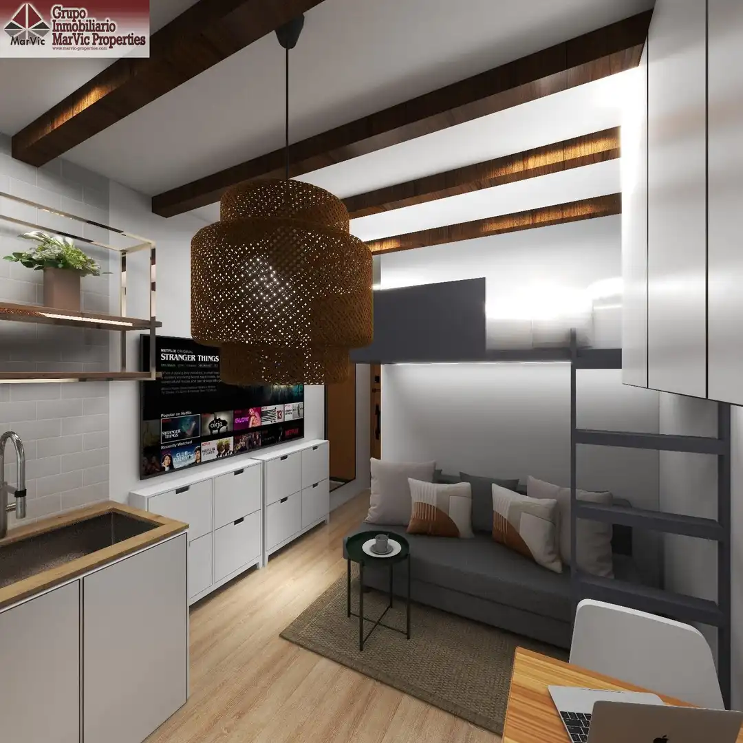 Sala de estar de Apartamento en venta en Villajoyosa / La Vila Joiosa con Aire acondicionado, Terraza y Amueblado