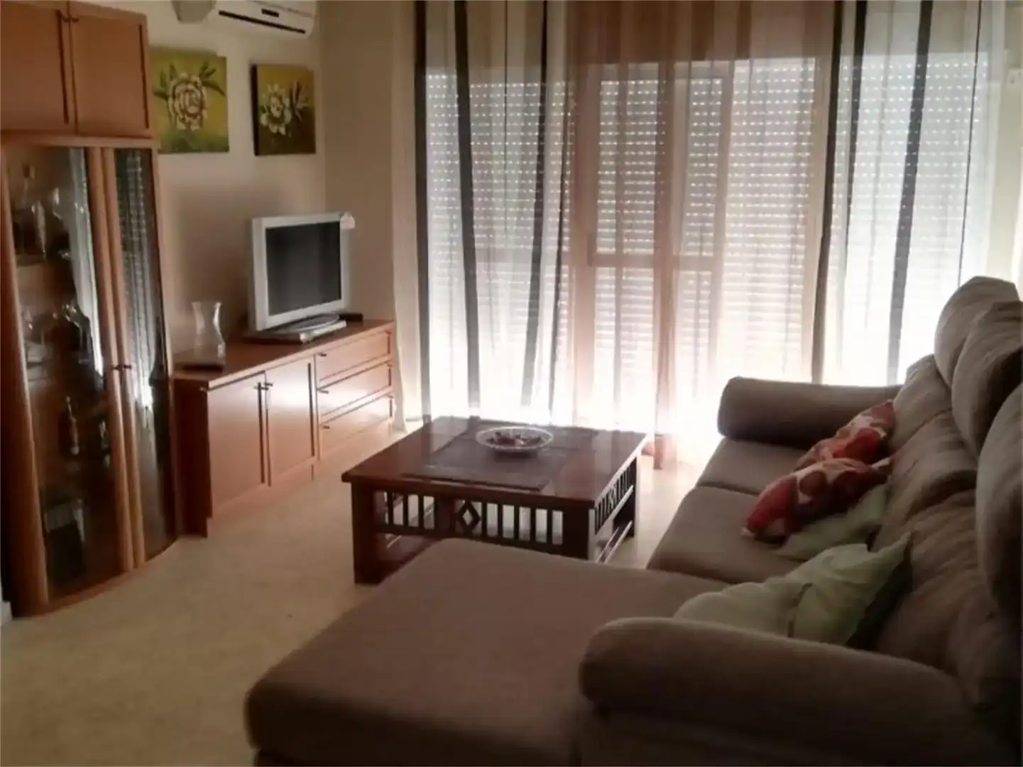 Living room of Flat for rent in Chipiona  with Air Conditioner, Furnished and Balcony