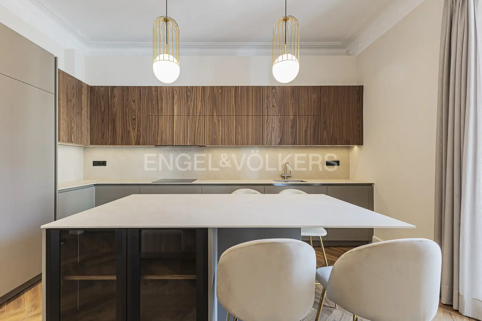 Cocina de Piso de alquiler en Barcelona con Aire acondicionado, Calefacción y Parquet