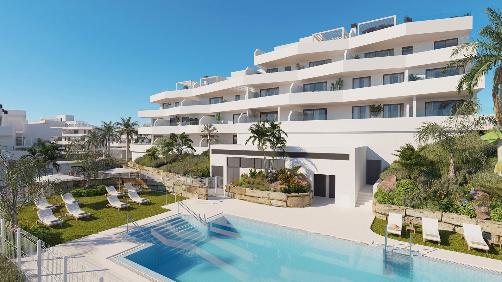 Vista exterior de Apartament en venda en Estepona amb Aire condicionat, Calefacció i Terrassa