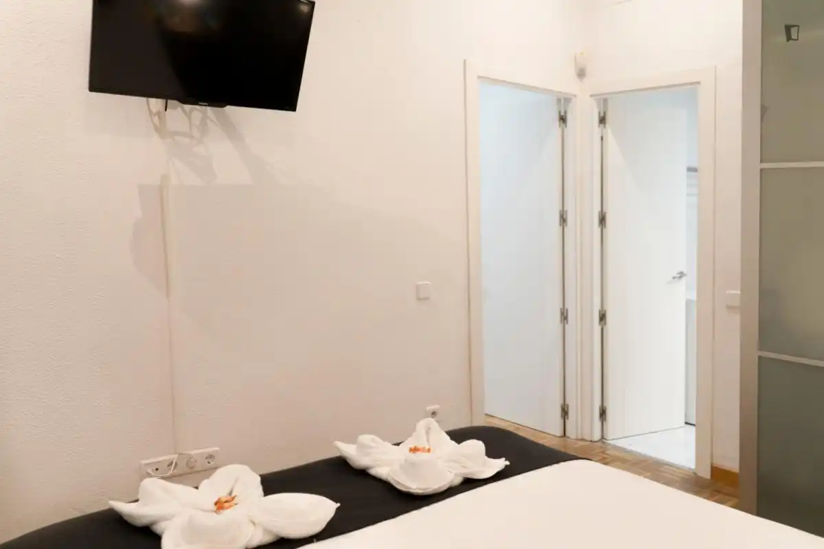 Habitación de Apartamento de alquiler en Madrid con Aire acondicionado, Amueblado y Horno