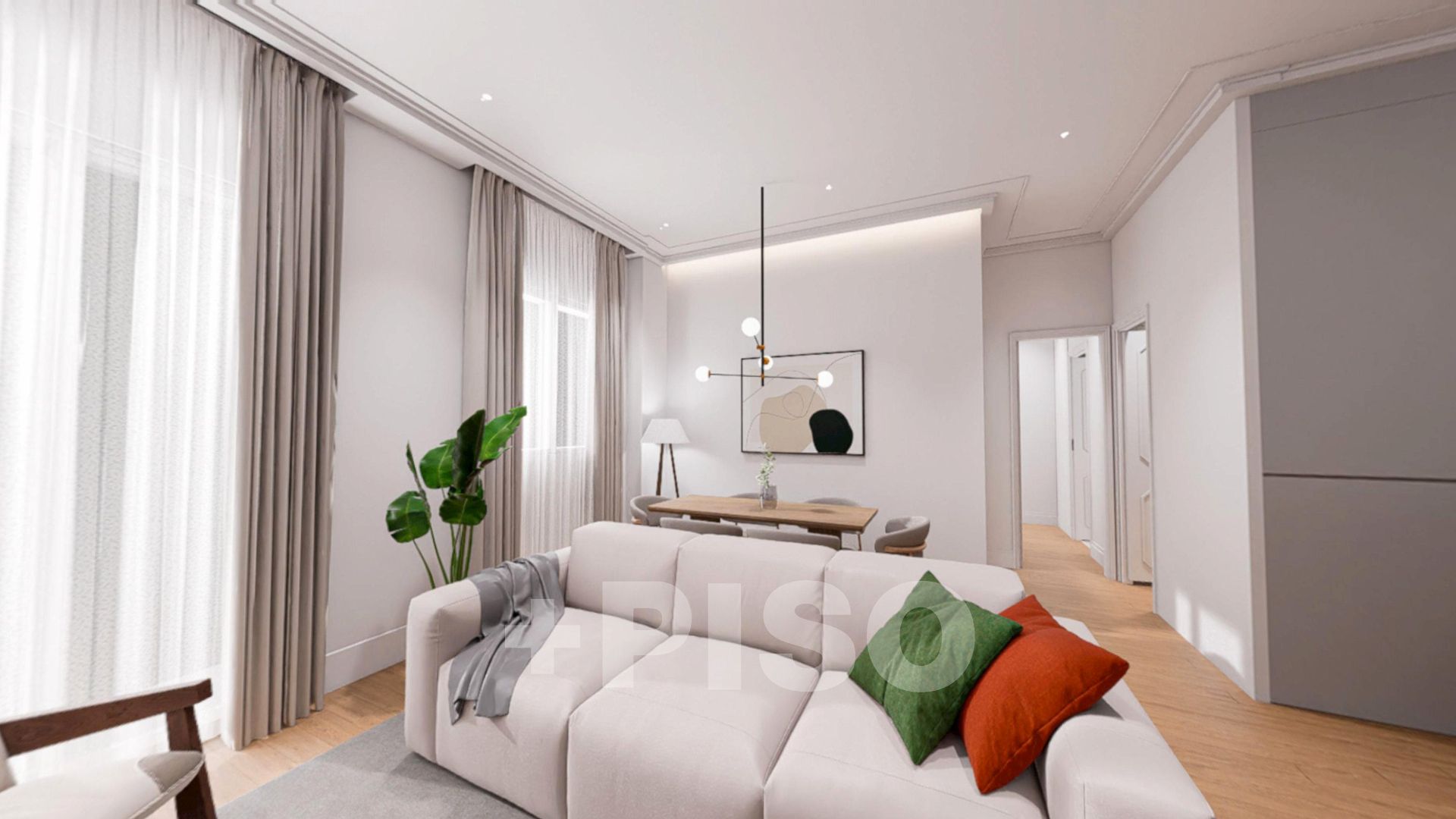 Living room of Flat for sale in  Madrid Capital  with Air Conditioner, Heating and Parquet flooring