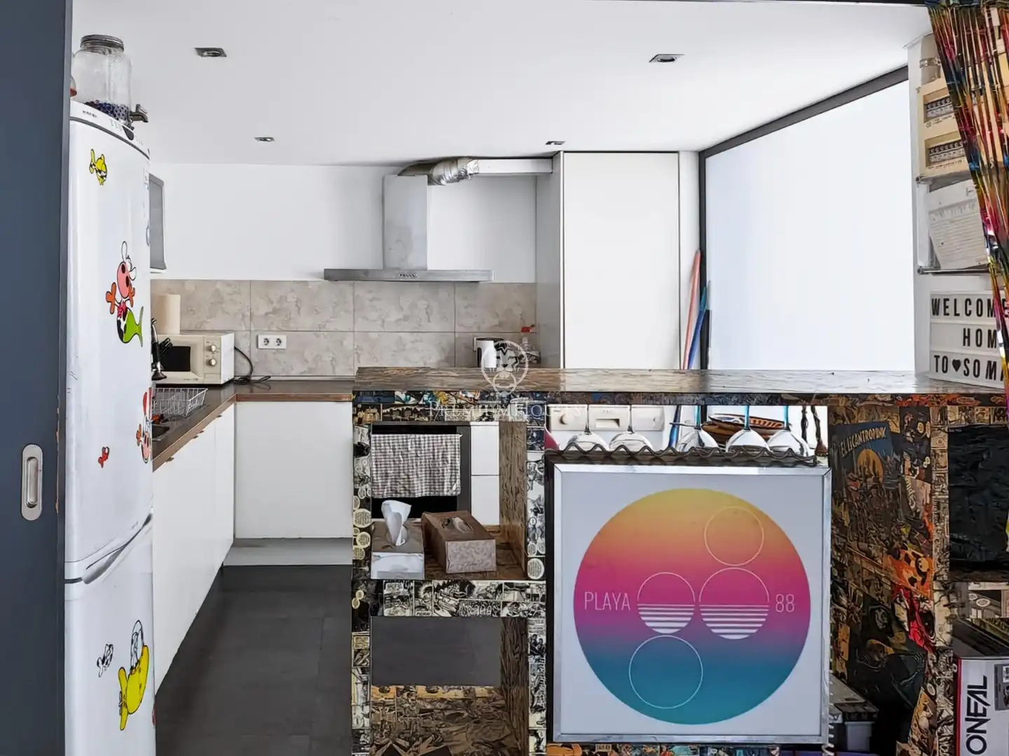 Küche von Wohnung zum Verkauf in Barcelona mit Klimaanlage