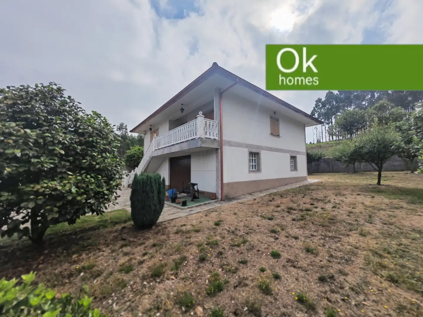 Vista exterior de Casa o chalet en venta en Mesía con Calefacción, Jardín privado y Parquet