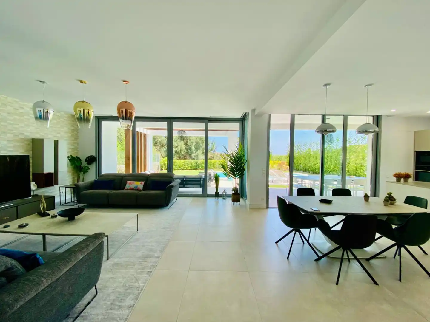 Sala d'estar de Casa o xalet de lloguer en Marbella amb Moblat