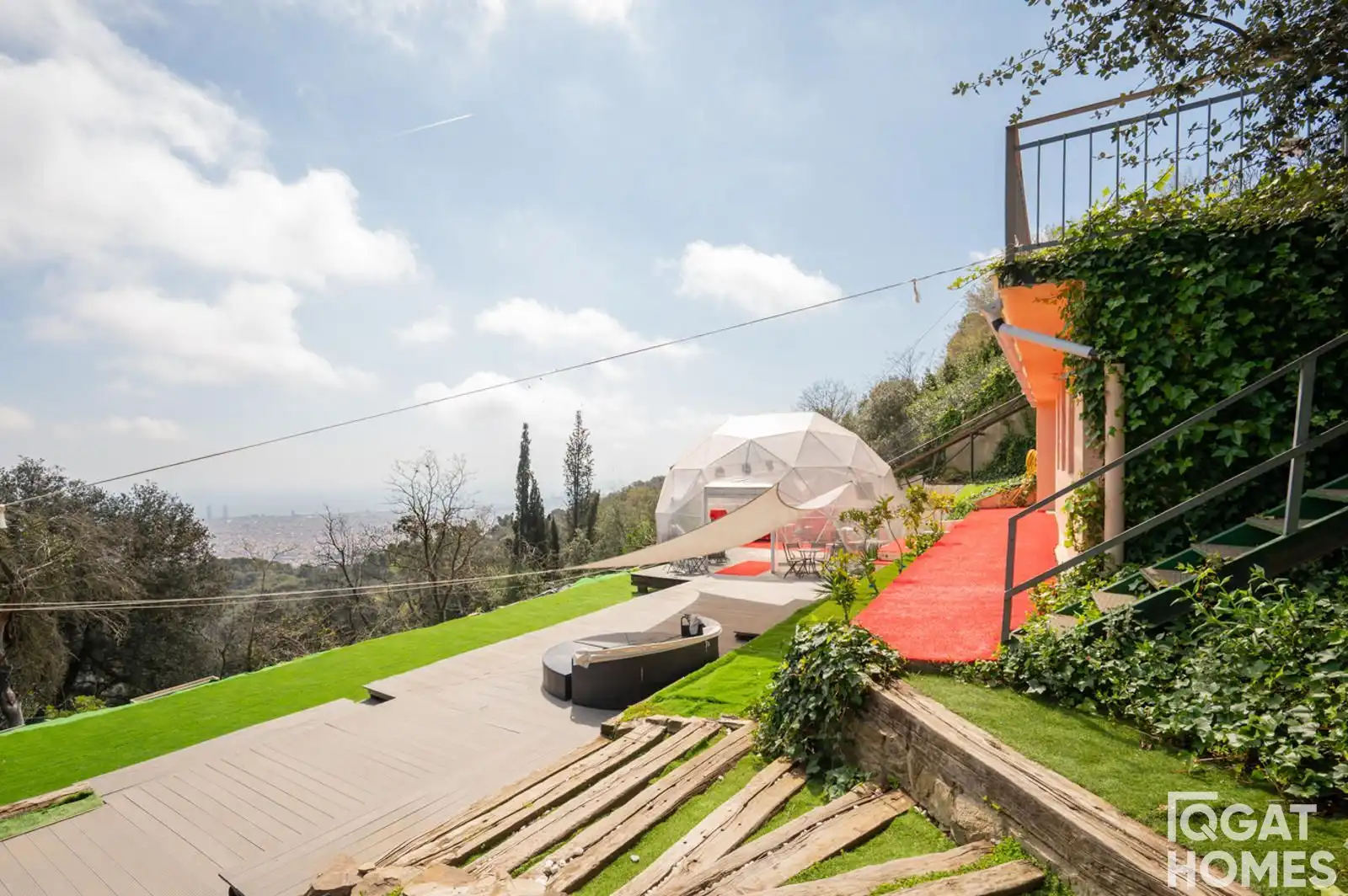 Terrassa de Casa o xalet en venda en Barcelona amb Aire condicionat, Calefacció i Jardí privat