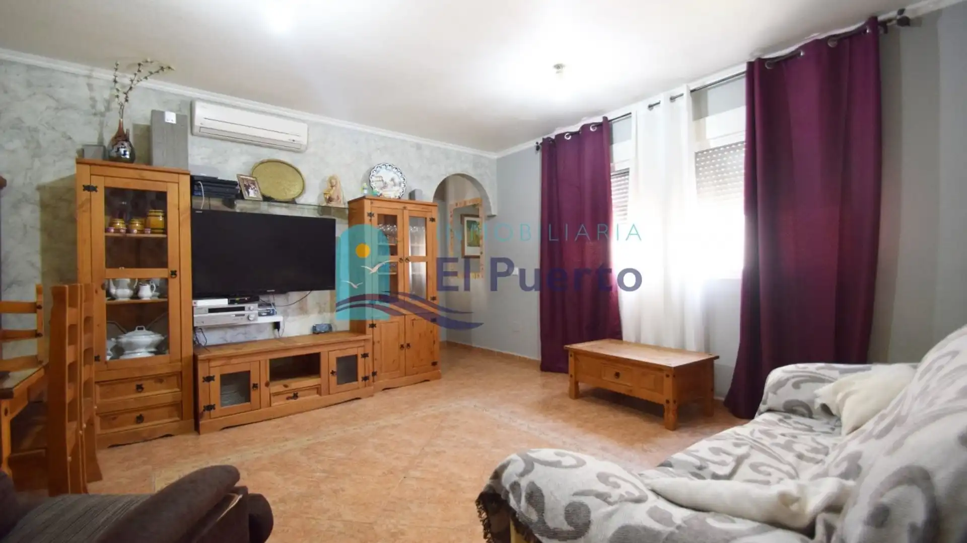 Wohnzimmer von Wohnung zum Verkauf in Mazarrón mit Klimaanlage, Heizung und Terrasse