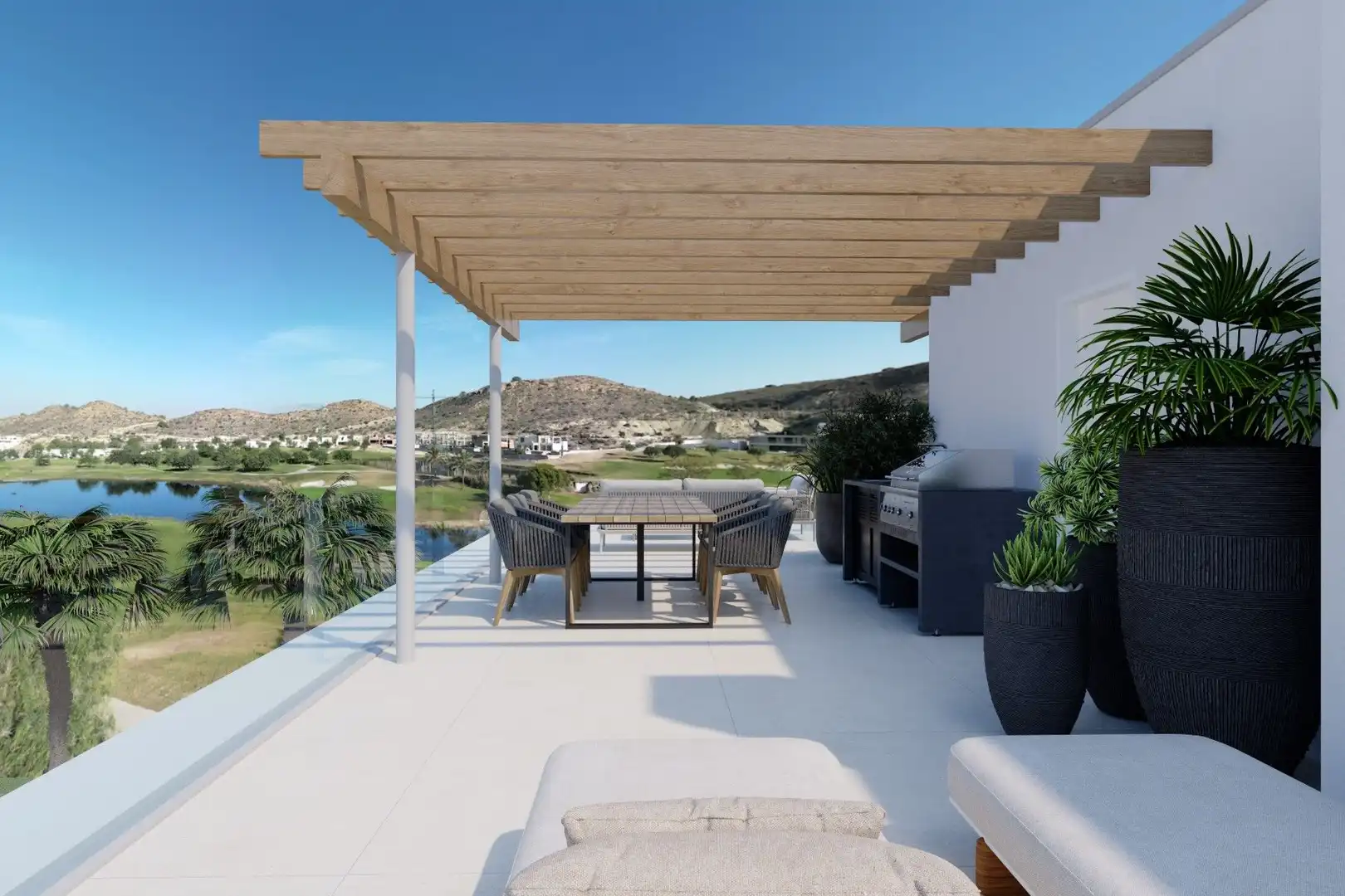 Terrassa de Casa o xalet en venda en Monforte del Cid amb Aire condicionat, Jardí privat i Terrassa